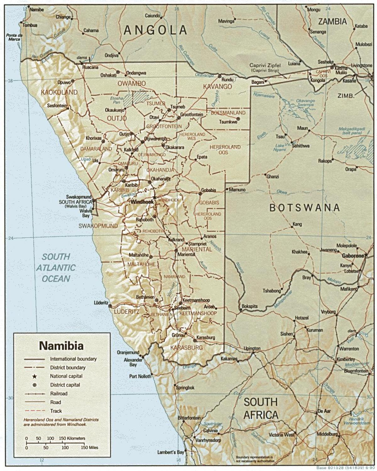 Карта на Намибия ферма