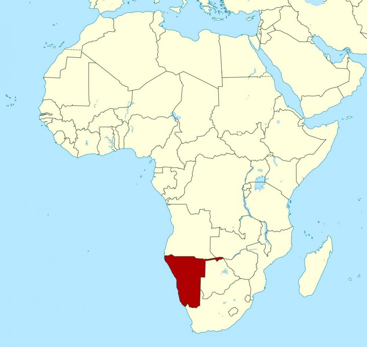 Карта На Африка, Намибия