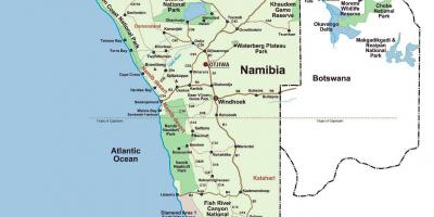 На картата На Намибия