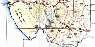 Карта На Южна Намибия